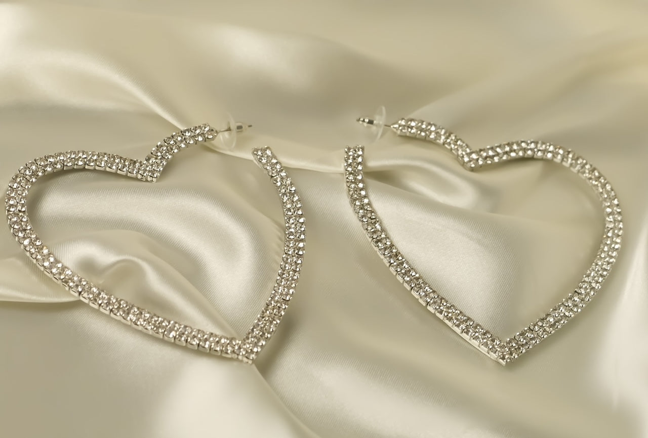 925 Silver Heart Shaped Earrings