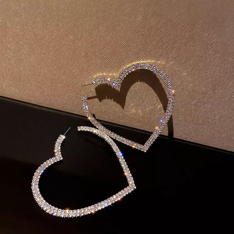925 Silver Heart Shaped Earrings