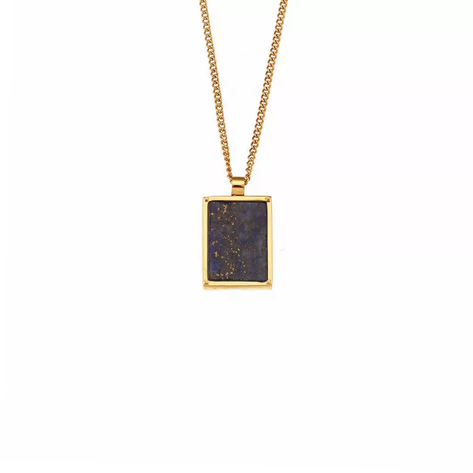 18K Gold Natural Stone Necklaces