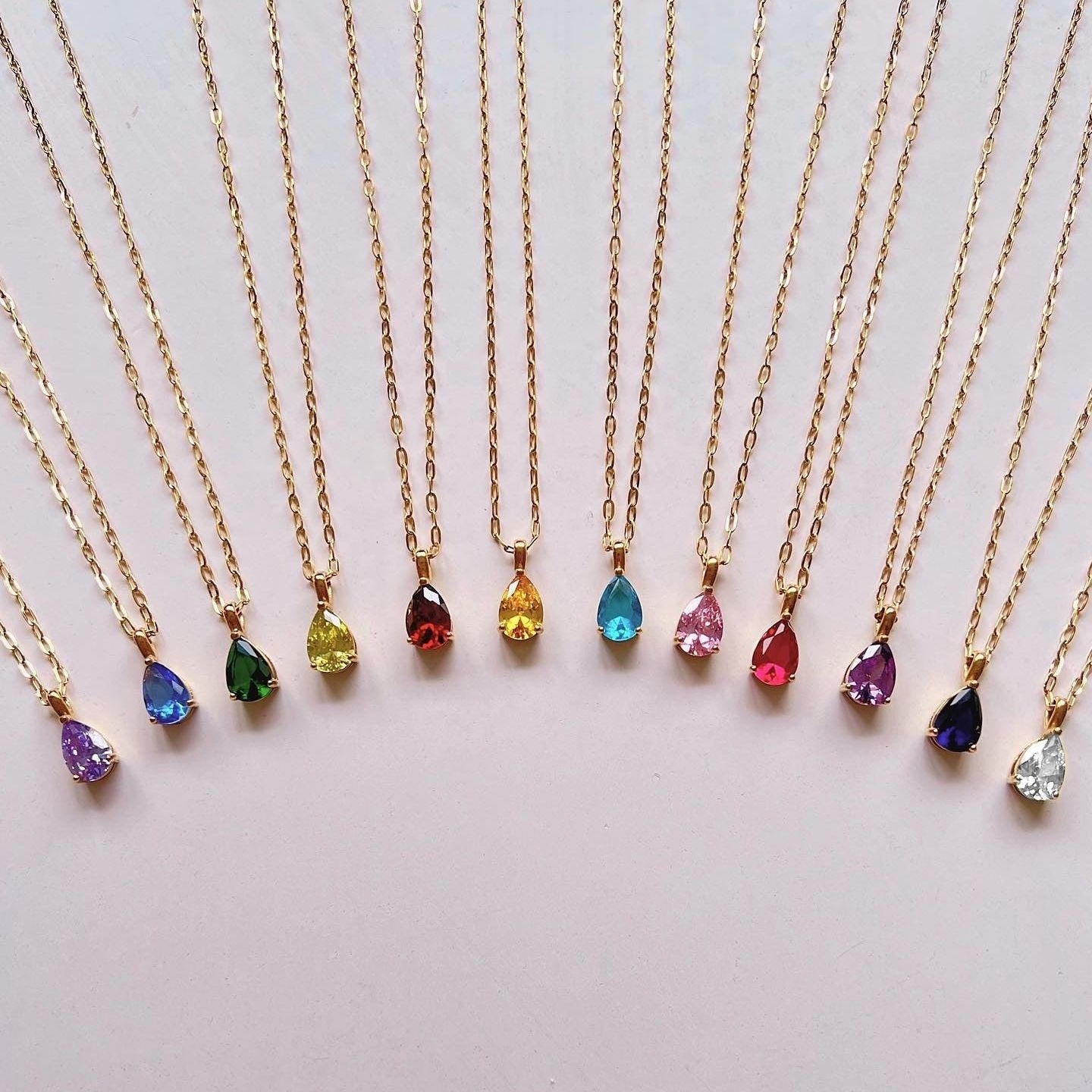 18K Gold Birthstone Necklaces