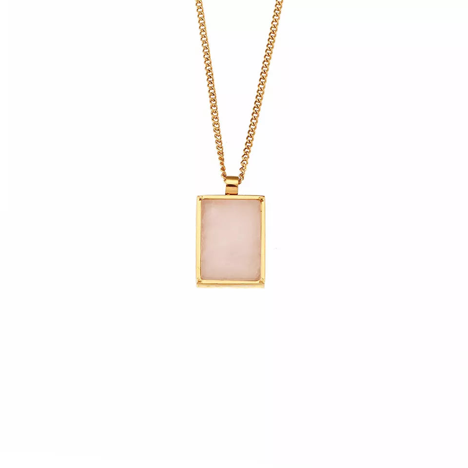 18K Gold Natural Stone Necklaces