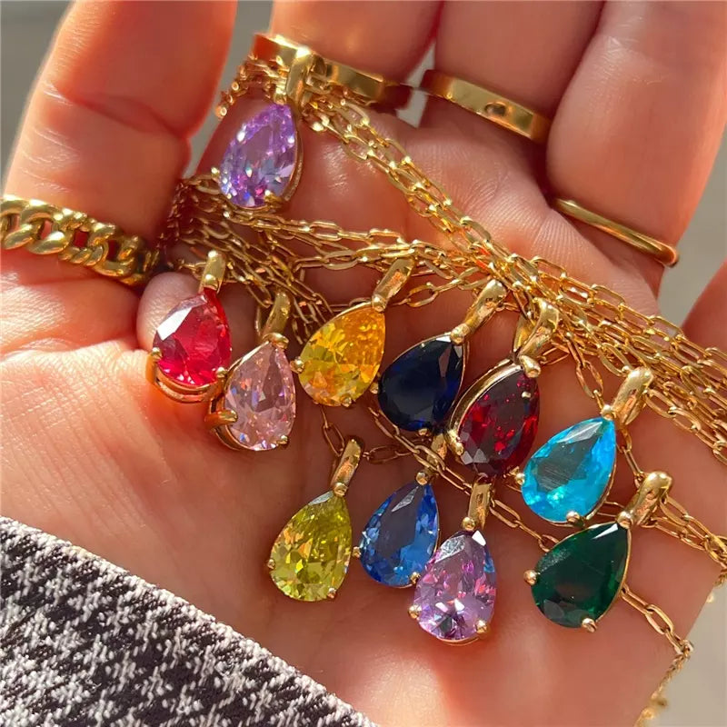 18K Gold Birthstone Necklaces