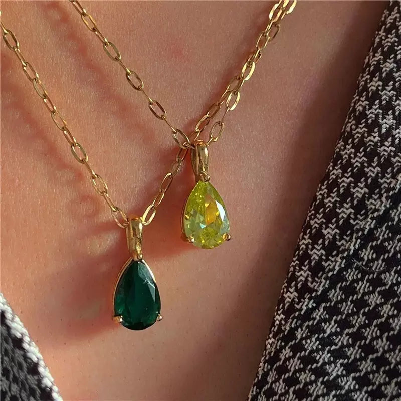 18K Gold Birthstone Necklaces